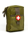 タクティカルポーチ ミリタリーポーチ サバイバルゲーム サバゲー アメリカ 3V Gear MOLLE Large Medic Pouch - Olive Dr...