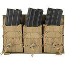 タクティカルポーチ ミリタリーポーチ サバイバルゲーム サバゲー アメリカ MOLLE 223 308 Rifle Magazine Triple Pouch ...