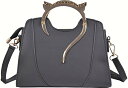 QZUnique ハンドバッグ カバン ユニーク かわいい QZUnique Cat Purse for Women Cute Top Handle Shoulder Bag for Teens Girls Pu Leather Gothic Handbag Crossbody BagQZUnique ハンドバッグ カバン ユニーク かわいい