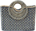 QZUnique ハンドバッグ カバン ユニーク かわいい QZUnique Hand-woven Straw Bag Women Summer Beach Handbag Casual Satchel Retro Top Handle Tote ClutchQZUnique ハンドバッグ カバン ユニーク かわいい