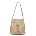 QZUnique ハンドバッグ カバン ユニーク かわいい QZUnique Straw Handbags Women's Summer Straw Bucke...