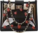 QZUnique ハンドバッグ カバン ユニーク かわいい QZUnique Handbags Set Clear PVC Shoulder Bag Leather Bag strawberry Printed Summer Tote Bag for WomenQZUnique ハンドバッグ カバン ユニーク かわいい