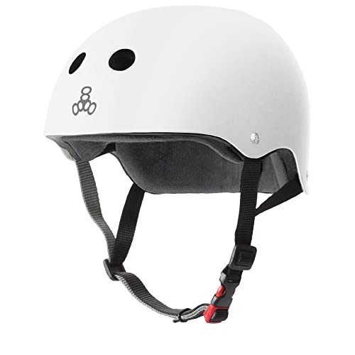 إå ܡ ȥܡ ǥ ľ͢ Triple Eight The Certified Sweatsaver Helmet for Skateboarding, BMX, and Roller Skating, White Rubber, Large/X-Largeإå ܡ ȥܡ ǥ ľ͢