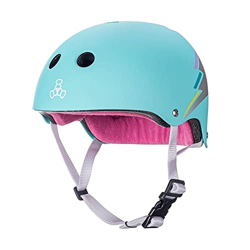 ヘルメット スケボー スケートボード 海外モデル 直輸入 Triple Eight The Certified Sweatsaver Helmet for Skateboarding, BMX, and Roller Skating, Teal Hologram, Large/X-Largeヘルメット スケボー スケートボード 海外モデル 直輸入