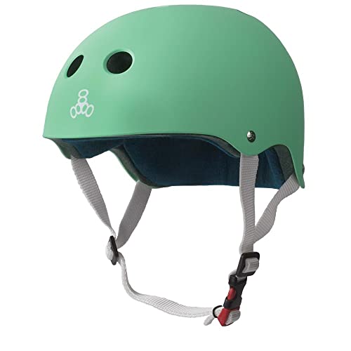 إå ܡ ȥܡ ǥ ľ͢ Triple Eight THE Certified Sweatsaver Helmet for Skateboarding, BMX, and Roller Skating, Mint Rubber, X-Small / Smallإå ܡ ȥܡ ǥ ľ͢