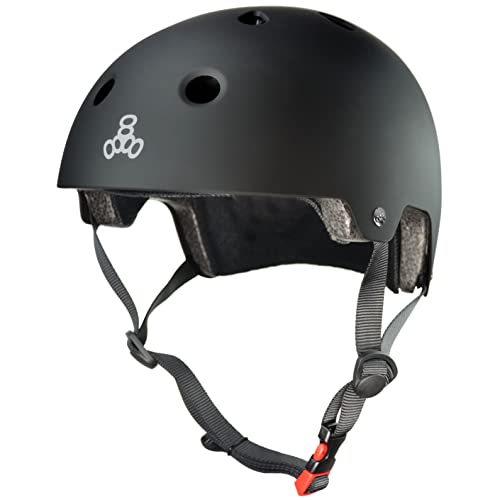 إå ܡ ȥܡ ǥ ľ͢ Triple Eight THE Certified Sweatsaver Helmet for Skateboarding, BMX, and Roller Skating, Black Rubber, X-Small / Smallإå ܡ ȥܡ ǥ ľ͢