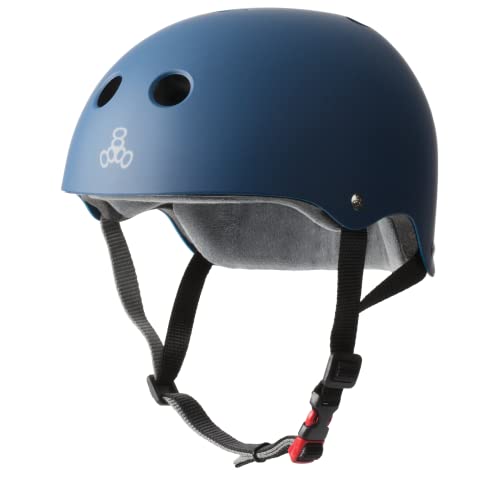 إå ܡ ȥܡ ǥ ľ͢ Triple Eight THE Certified Sweatsaver Helmet for Skateboarding, BMX, and Roller Skating, Navy Rubber, X-Small / Smallإå ܡ ȥܡ ǥ ľ͢