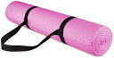 ヨガマット フィットネス Signature Fitness All-Purpose 1/4-Inch High Density Anti-Tear Exerc...