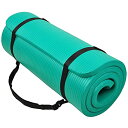 襬ޥå եåȥͥ BalanceFrom GoCloud All-Purpose 1-Inch Extra Thick High Density Anti-Tear Exercise Yoga Mat with Carrying Strap (Green)襬ޥå եåȥͥ