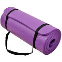 K}bg tBbglX BalanceFrom GoCloud All-Purpose 1-Inch Extra Thick High Density Anti-Tear Exercise Yoga Mat with Carrying Strap (Purple), 71