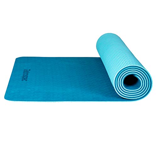 ヨガマット フィットネス Retrospec Zuma Yoga Mat w/Nylon Strap for Men Women - Non Slip Excercise Mat for Yoga, Pilates, Stretching, Floor Fitness Workouts, Ocean Blue (3599)ヨガマット フィットネス