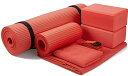 ヨガマット フィットネス BalanceFrom GoYoga 7-Piece Set - Include Yoga Mat with Carrying Str...