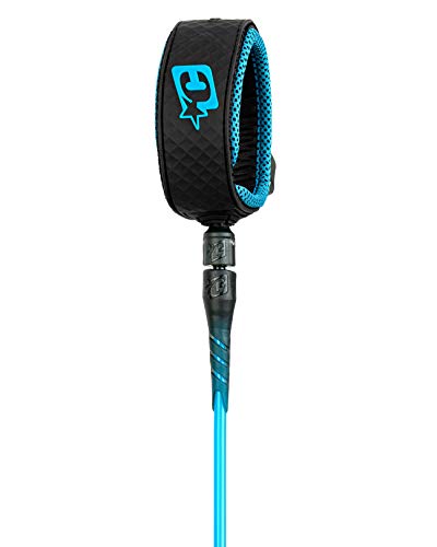 サーフィン リーシュコード マリンスポーツ 【送料無料】Creatures of Leisure Reliance Lite 6 Shortboard Leash Cyan Black 6'0quot;サーフィン リーシュコード マリンスポーツ