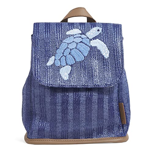 Fubh[ xubh[ AJ t_B}CA~ { Vera Bradley Women's Straw Mini Backpack Purse, Regatta Turtle Blue, One SizeFubh[ xubh[ AJ t_B}CA~ {