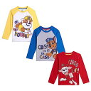 パウパトロール 子供服 長袖Tシャツ 3点セット 5T 日本サイズ110-120相当 マーシャル チェイス ラブル 複数キャラクター レッドほか キッズ ファッ...