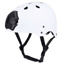 ウォーターヘルメット 安全 マリンスポーツ サーフィン ウェイクボード ipoob Adult Kayaking Canoe Whitewater Watersports Helmet with Camera Clamp Mount Plate (Matte White, Medium)ウォーターヘルメット 安全 マリンスポーツ サーフィン ウェイクボード