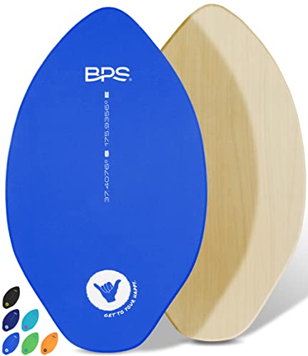 T[tB XL{[h }X|[c BPS 'Shaka' 30 Inch Skim Board - Epoxy Coated Wood Skimboard with EVA Pads - No Need for Wax - Skimboard for Beginner to Advanced (Blue)T[tB XL{[h }X|[c