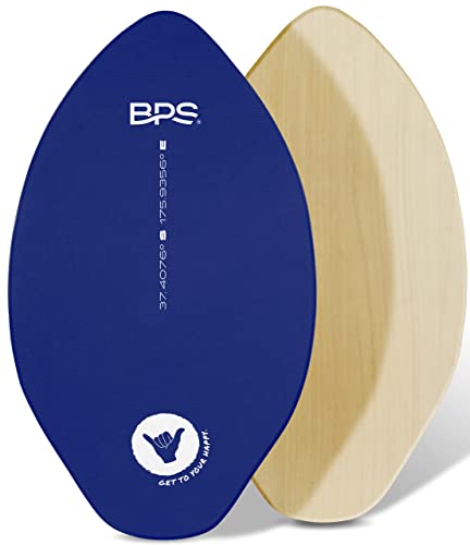 サーフィン スキムボード マリンスポーツ BPS 'Shaka' 40" Skimboard - Epoxy Coated Wooden Skim Board with Traction Pad - No Wax Needed - Skim Board for Kids and Adults - Large Skim Board (Dark Blue)サーフィン スキムボード マリンスポーツ