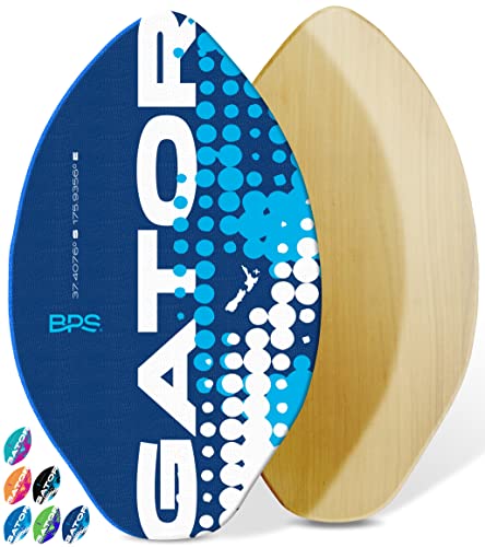 サーフィン スキムボード マリンスポーツ BPS 'Gator' 40" Skim Board - Epoxy Coated Wood Skimboard with Traction Pad - No Wax Needed - Skimboard for Kids and Adults (Dark Blue)サーフィン スキムボード マリンスポーツ