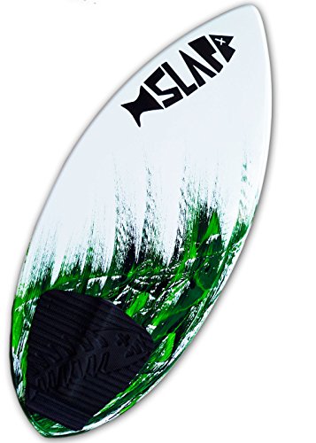 サーフィン スキムボード マリンスポーツ USA Made 50" Slapfish Skimboard - Fiberglass & Carbon - No Rider Weight Limit - with Traction Deck Grip - Kids & Adults - 4 Colors (Green Board)サーフィン スキムボード マリンスポーツ