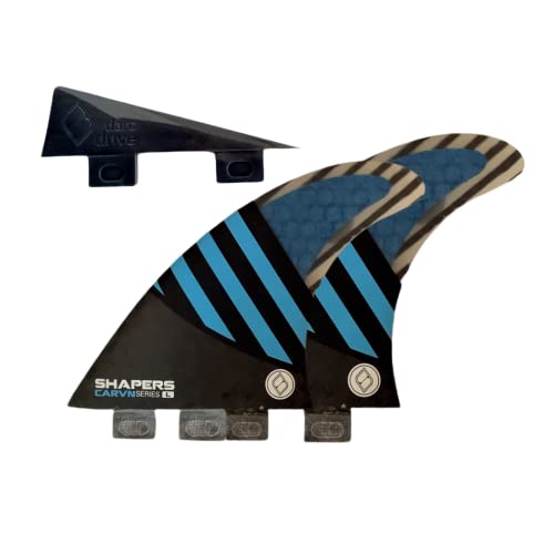ե ե ޥ󥹥ݡ Shapers Surfboard Fins Carbon Hybrid Carv'n Series 6 Fin Set (Blue Stripe/Large, FCS)ե ե ޥ󥹥ݡ
