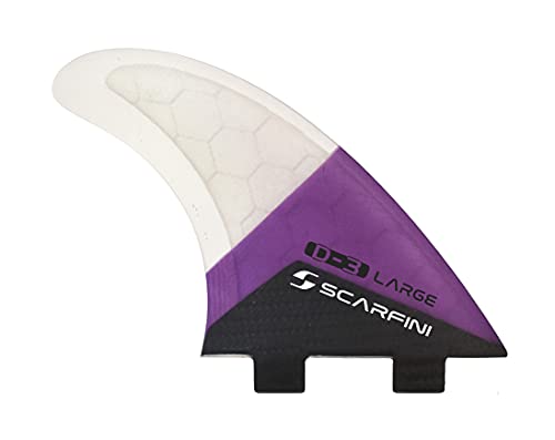 サーフィン フィン マリンスポーツ 【送料無料】Scarfini middot; Directa Thruster Carbon Based (3 Fins Set) middot; Single Tab, Large Size, Premium Handmade Surfboard Finsサーフィン フィン マリンスポーツ