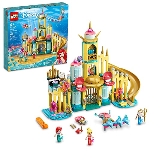 レゴ ディズニープリンセス LEGO Disney Princess Ariel’s Underwater Palace Building Toy 43207 Toy Castle Building Kit, Gift Idea for Kids, Girls and Boys Aged 6+ with The Little Mermaid Mini-Doll Figure & Dolphin Figuresレゴ ディズニープリンセス