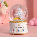 スノーグローブ 雪 置物 インテリア 海外モデル JORMEY Unicorn Snow Globe for Kids, Musical Snow Globe ...
