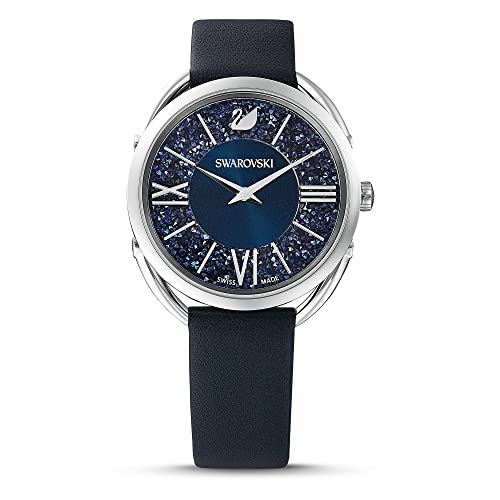 腕時計 スワロフスキー（SWAROVSKI） レディース ラグジュアリー エレガント SWAROVSKI Women 039 s Crystalline Glam Watch, Leather Strap, Blue, Stainless steel腕時計 スワロフスキー（SWAROVSKI） レディース ラグジュアリー エレガント