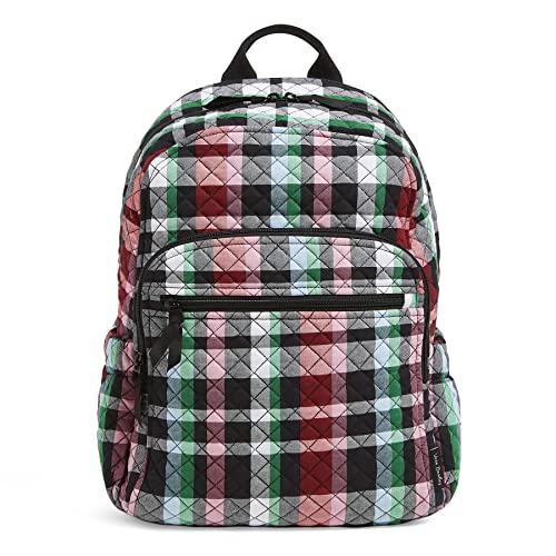 Fubh[ xubh[ AJ t_B}CA~ { Vera Bradley Women's Cotton Campus Backpack, Ribbons Plaid - Recycled Cotton, One SizeFubh[ xubh[ AJ t_B}CA~ {