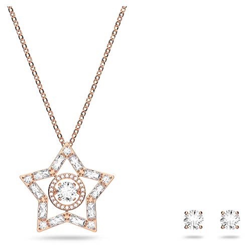 スワロフスキー スワロフスキー ネックレス クリスタル SWAROVSKI 海外モデル Swarovski Stella Set, White, Rose Gold-Tone Finishスワロフスキー ネックレス クリスタル SWAROVSKI 海外モデル