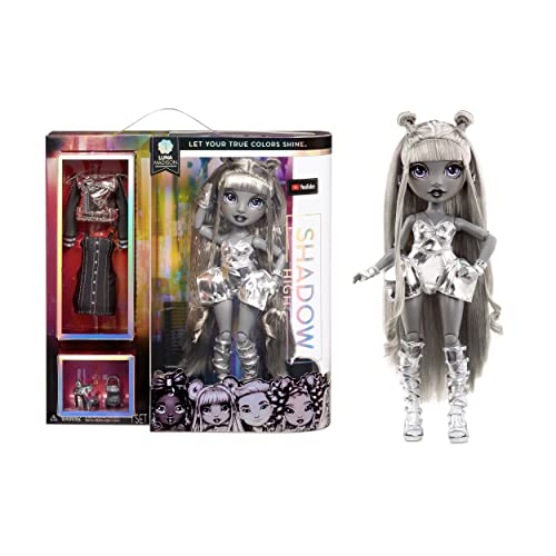 レインボーハイ Rainbow High おもちゃ フィギュア 人形 Rainbow High Shadow Series 1 Luna Madison- Grayscale Fashion Doll. 2 Metallic Grey Designer Outfits to Mix & Match, Great Gift for Kids 6-12 Yeaレインボーハイ Rainbow High おもちゃ フィギュア 人形