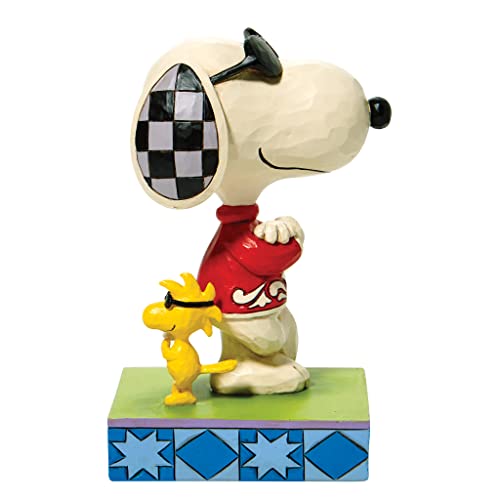 エネスコ Enesco 置物 インテリア 海外モデル アメリカ Enesco Jim Shore Peanuts Joe Cool Snoopy and Woodstock Back to Back Figurine, 5 Inch, Multicolorエネスコ Enesco 置物 インテリア 海外モデル アメリカ