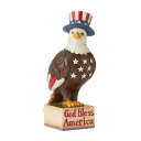 GlXR Enesco u CeA COf AJ Enesco Jim Shore Heartwood Creek Patriotic Eagle Bless America Figurine, 6.125 Inch, MulticolorGlXR Enesco u CeA COf AJ