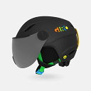 Xm[{[h EB^[X|[c COf [bpf AJf Giro Buzz MIPS Kids Snowboard Ski Helmet w/Integrated Goggle Shield/Visor - Matte Black/Party BlocksXm[{[h EB^[X|[c COf [bpf AJf