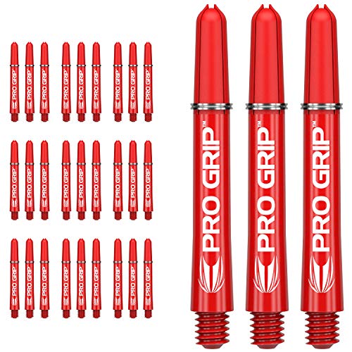 海外輸入品 ダーツ シャフト Target Darts 10 x Sets of Red Pro Grip Shaft Intermediate - 30 in Total海外輸入品 ダーツ シャフト