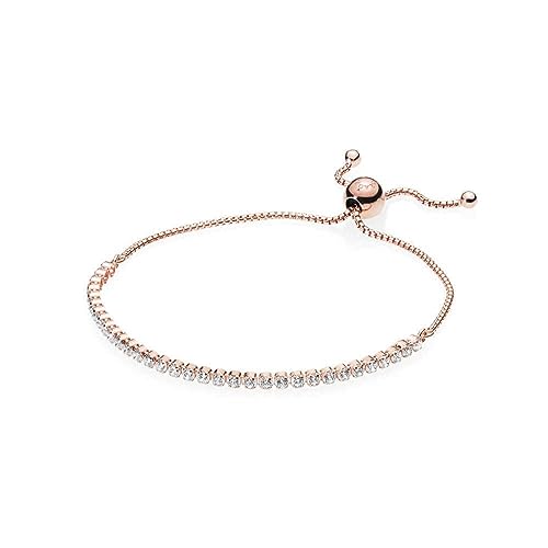 パンドラ ブレスレット チャーム アクセサリー ブランド Rose Gold Tennis bracelet with clear CZパンドラ ブレスレット チャーム アクセサリー ブランド 1