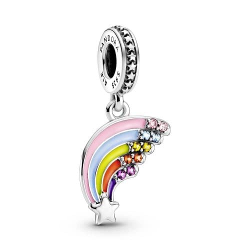 パンドラ ブレスレット チャーム アクセサリー ブランド Pandora Colorful Rainbow Dangle Charm - Compatible Moments Bracelets - Jewelry for Women - Gift for Women - Made with Sterling Silver, Cubic Zirパンドラ ブレスレット チャーム アクセサリー ブランド