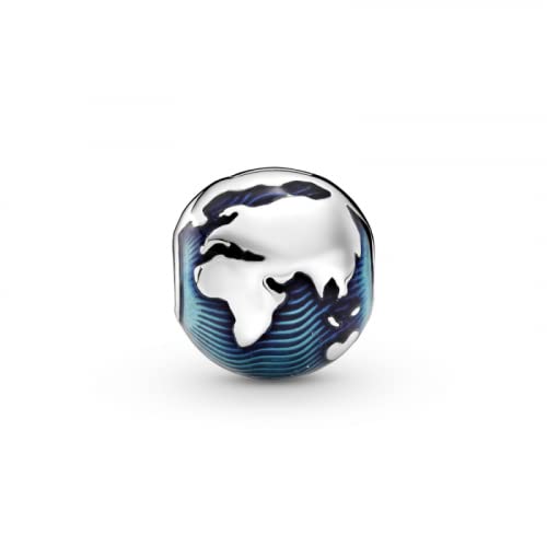 パンドラ ブレスレット チャーム アクセサリー ブランド Pandora Blue Globe Clip Charm - Compatible Moments Bracelets - Jewelry for Women - Gift for Women - Made with Sterling Silver & Enamelパンドラ ブレスレット チャーム アクセサリー ブランド