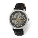 rv `[Yq[o[g Y p tX Charles Hubert Stainless Steel Men's Black Skeleton Dial Automatic Watch (Width = 22mm)rv `[Yq[o[g Y p tX