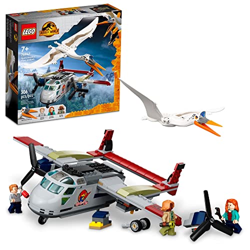 レゴ LEGO Jurassic World Quetzalcoatlus Plane Ambush Set 76947, with Dinosaur Toy Figure and Airplane Model, 2022 Movie Inspired, Multicolorレゴ