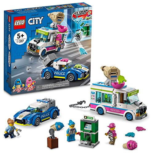 レゴ シティ LEGO City Ice Cream Truck Police Chase Van 60314 Toy for Kids, Girls and Boys Age 5 Plus Years Old with Splat Launcher & City Police Carレゴ シティ