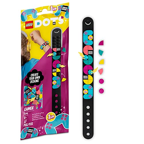 レゴ LEGO DOTS Gamer Bracelet with Charms 41943 DIY Craft Bracelet Kit A Creative Gift for Arcade Game Fans Aged 6 (37 Pieces)レゴ