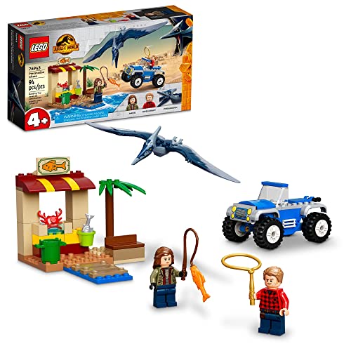 レゴ LEGO Jurassic World Pteranodon Chase 76943 Dinosaur Toy Set with 2 Minifigures and Buggy Car, Gift Idea for Kids 4 Plus Years Oldレゴ