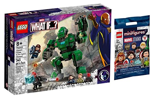 レゴ LEGO Marvel What If Captain Carter & The Hydra Stomper (76201) + Mystery Minifigure Bag Exclusive Bundleレゴ