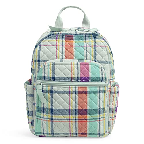 Fubh[ xubh[ AJ t_B}CA~ { Vera Bradley Women's Cotton Small Backpack, Pastel Plaid - Recycled Cotton, One SizeFubh[ xubh[ AJ t_B}CA~ {