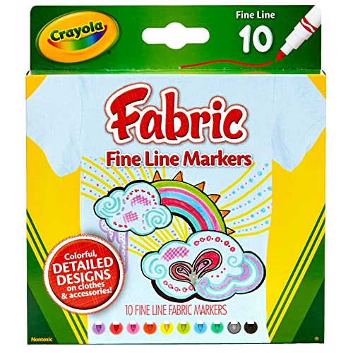  ꥫ ͢ ΰ Crayola Fabric Markers, At Home Crafts for Kids, F...
