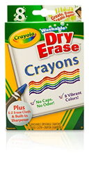 クレヨラ アメリカ 海外輸入 知育玩具 Crayola Washable Dry Erase Crayons (8ct), Includes Eraser Mitt & Sharpener, Classroom Supplies for Teachersクレヨラ アメリカ 海外輸入 知育玩具