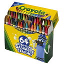 クレヨラ アメリカ 海外輸入 知育玩具 Crayola Ultra Clean Washable Crayons, Built in Sharpener, 64...
