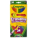 クレヨラ アメリカ 海外輸入 知育玩具 Erasable Colored Woodcase Pencils, 3.3 mm, 24 Assorted Color...